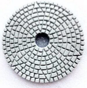 Three-step diamond polishing pad designed for granite surface finishing.