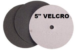 4-inch Velcro sandpaper discs made of silicon carbide for sanding and finishing tasks.