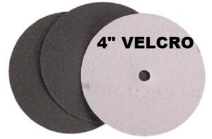 Durable 4-inch Velcro sandpaper discs for efficient sanding with silicon carbide material.