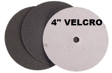 Durable 4-inch Velcro sandpaper discs for efficient sanding with silicon carbide material.