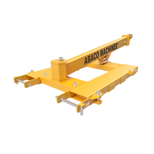 Drawing inspiration from the Abaco Forklift Boom AFJ-25, the yellow industrial lifting clamp from ABACO MACHINES is ideal for moving heavy materials. It features a robust frame with multiple bolted joints and a rectangular central support, providing exceptional reliability and strength.