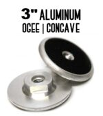 Aluminum concave back-up pad for effective grinding and polishing applications.