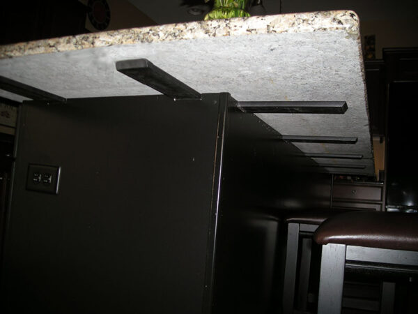 Sturdy countertop support bracket for secure installation and enhanced kitchen durability.