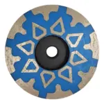 Coarse diamond resin cup wheel for efficient grinding and polishing.