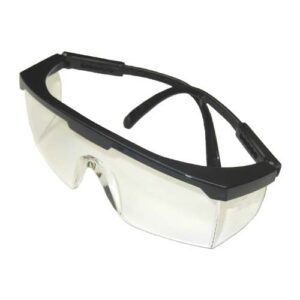 Protective safety glasses for eye safety in various work environments.