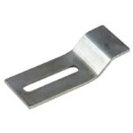 Long stainless steel sink clip for secure installation and support.