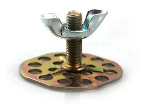 Sink clip stud wing nut for secure plumbing installation and repair.